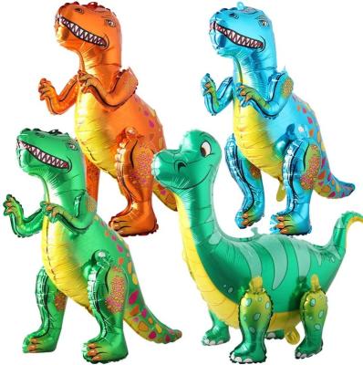 China Party Happy Birthday Party Supplies Kids Toys 4D Dinosaur Balloon Assemble Dinosaur Foil Balloon for sale