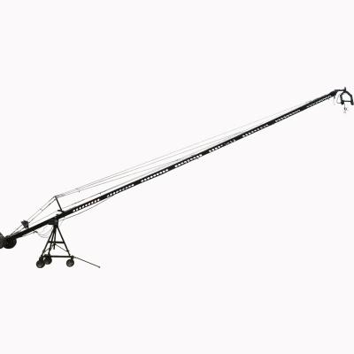 China Hot Sale 12m Aluminum Alloy Video Shooting Jimmy Jib Camera Crane With 2-Axis Pan Tilt Head for sale