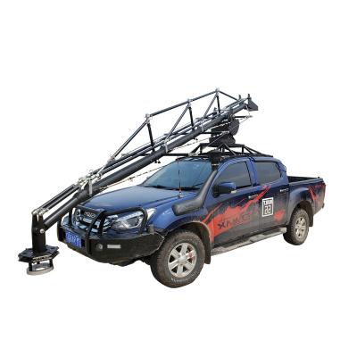 China Professional mobile camera Crane With Stabilized Head Jib good quality of stainless steel aluminum and 6m on the car for sale