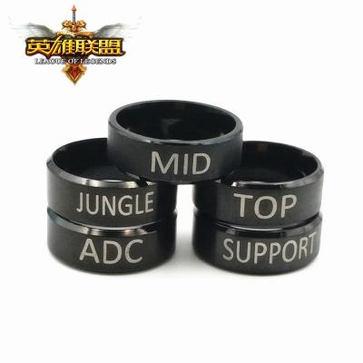 China LOL Ring League Of Legends Stainless Steel Ring Jewelry Gift For Fans High Quality of FASHIONABLE game for sale