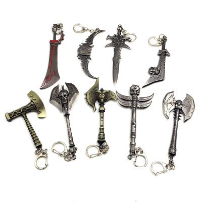 China Metal Wow Games Lich King Frostmourne Key Rings The Horde The Alliance Metal Weapon Memorabilia Pendant Accessories 12cm for sale