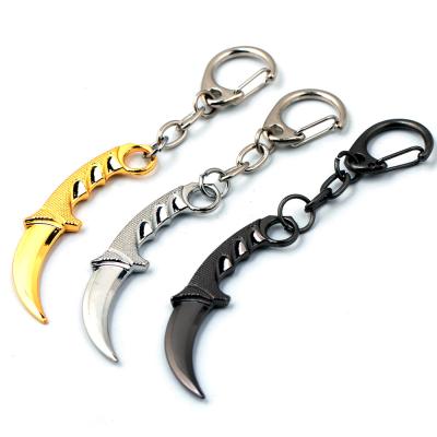 China Retro Style Csgo Mini Karambit Knife Main Chain 6cm Holder For Bag / Key Accessory for sale