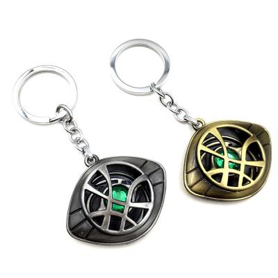 China Hot Selling Retro Style Movie D. Strange Eye Shape Metal Alloy Key Holder Key Chain Pendant Keychains For Fan's Gifts Jewelry for sale