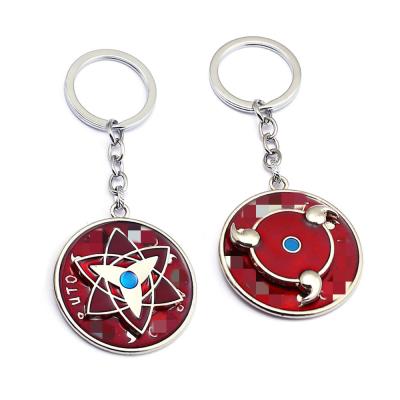 China Retro Style Anime Sharingan Eye Key Chain High Quality Enamel Turned Metal Key Chain Holder Fan Gift for sale