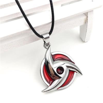 China Vintage Anime Figure Sharingan Eye Rope Chain Necklace Pendant Cosplay Jewelry for sale