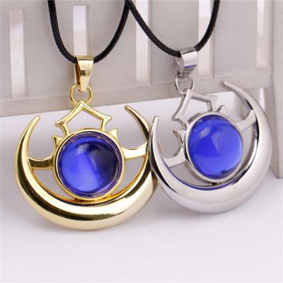 China FASHIONABLE DOTA2 Shadow Amulet Pendant Necklace For Women Mens Blue Vintage Crystal Inlaid Arcane Choker Necklace Fans Party Jewelry Gifts for sale