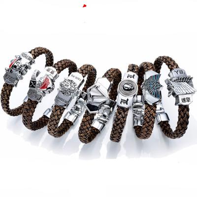 China Vintage Game CF Final Fantasy Bracelet Anime Attack On Titan ONE PIECE Braided Bracelet For Women&Men for sale