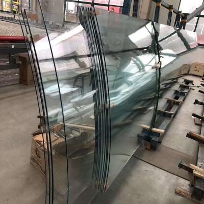 China Apartment Custom Tempered Glass Curved Roof Building Curve Glass for sale