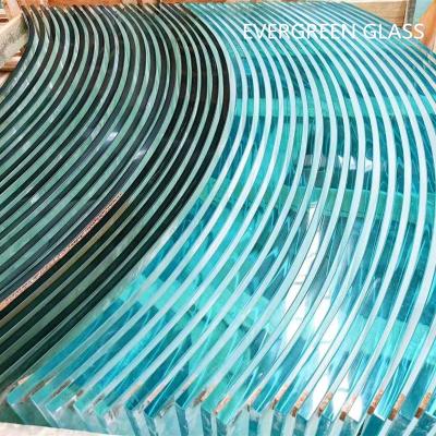 China Hotel Security Tempered Oversized Curvature Curved Laminated Glass for sale