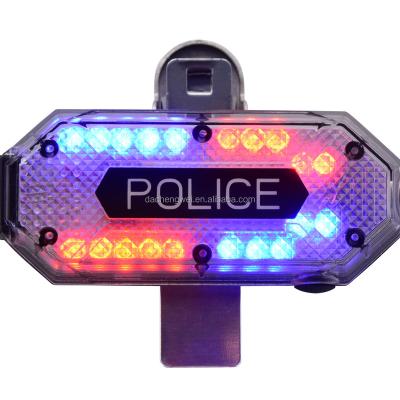 China Anti-Drop Rating Factory 2021 Red and Blue Waterproof Light Shoulder Light Weight Strobe Flashing Light for Patrol Road Worker at Night P5 for sale