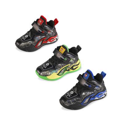 China Wholesale Breathable Kids Anti-slip Basketball Shoes Boy Shape Comfortable Kids Leather Trim Sports Shoes Running Shoes Sneakers for sale