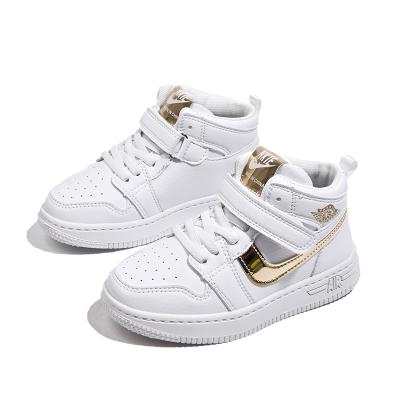 China Outdoor Sports Shoes Mesh Pattern Sneakers Unisex Kids Mid Top Breathable Jogging Shoes Breathable Custom Made for sale