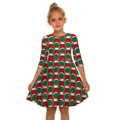 China Breathable Wholesale Girls Clothes Check Design Checked Half Sleeve Boutique Girls Dresses for sale