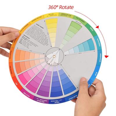 China 1pc Tattoo Color Wheel Board Mixing Circular For Permanent Makeup Color Guide Paper Card SKN-MB for sale