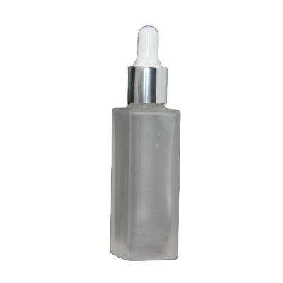 China Frosted Thick Wall And Bottom Rectangle Or Clear Large Dropper Custom Cream Bottles With One Dropper for sale