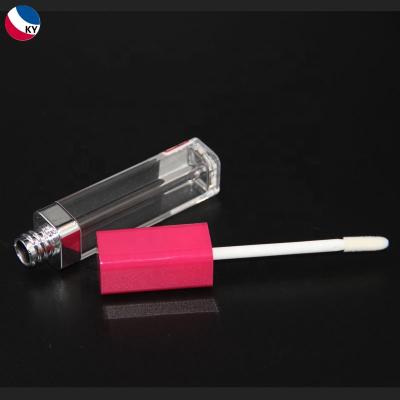 China Fashion Style Clear Square Lip Gloss Empty Square Tube Liquid Container for sale