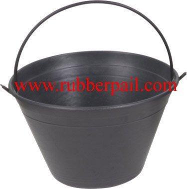 China Sustainable 8L 10L Recycled Black PVC Pail Buckets For Construction for sale