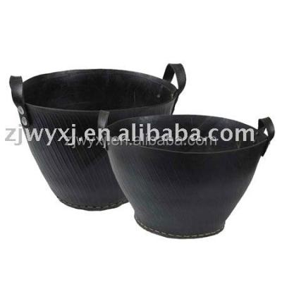 China Construction Recycled Tire Bucket, Rubber Tire Storage Basket, Firewood Basket, REACH for sale