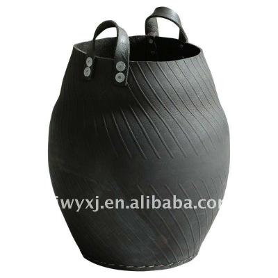 China Sustainable Recycled Tire Basket Storage Rubber Bucket Planting Basket Tire Rubber Bucket for sale