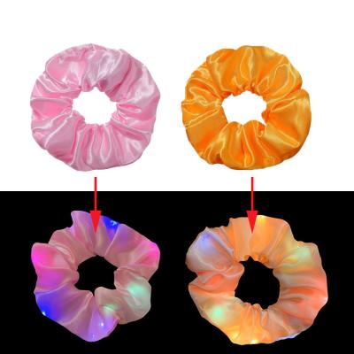 China Wholesale Fashional Pretty Lady Hair Scrunchies Led Party Scrunchies Hair Ties Scrunchies Holder Hair Accessories Girls for sale