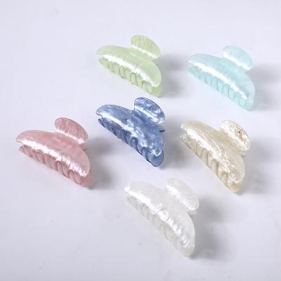 China New Style Women Pattern Acrylic Marbled Hair Claw Clips Wholesale Women Hair Claw for sale