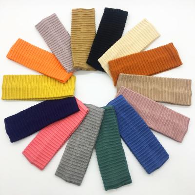 China Pretty simple design hair band solid color wool hair bands for women elastic hair bands for sale