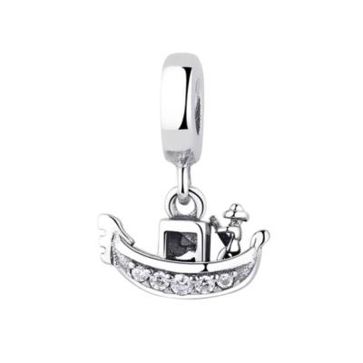 China CLASSIC Bracelet Pendant 925 Sterling Silver Beads Gondola Boat, 925 Sterling Silver Pendant, Used For Jewelry Making for sale