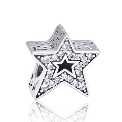 China CLASSIC hot sale s925 sterling silver bracelet, made of luminous star DIY jewelry with big hole beads for sale