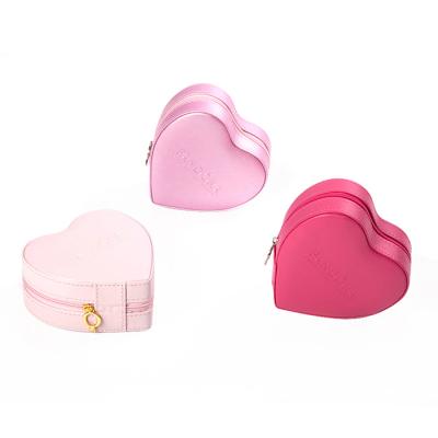 China Factory Customization Wholesale Heart-shape Leather Jewelry Boxes Eco-friendly for sale