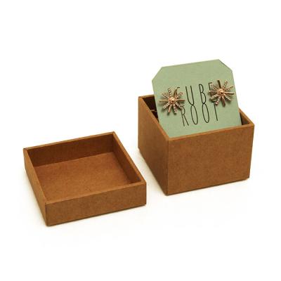 China Wholesale Custom Recyclable Different Color Kraft Paper Earring Box Custom Jewelry Storage Box For Nose Rings for sale