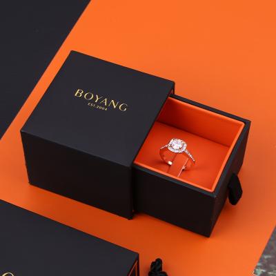 China Necklaces Wholesale Custom Logo Printed Earring Bracelet Box Jewelry Packaging Paper Ring Box Necklace for sale