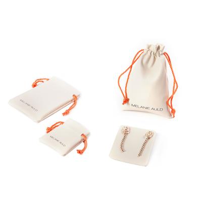 China Factory direct sale high quality custom made hot drawstring jewelry leather jewelry bag for sale