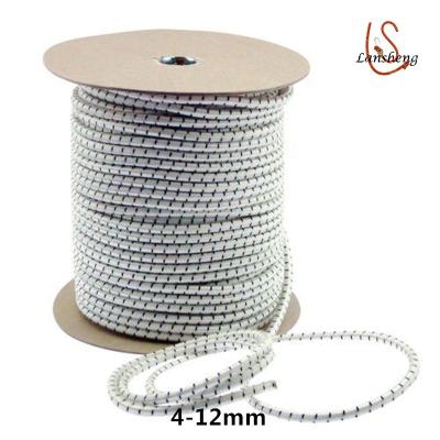 China Wholesale High Tenacity Customized 8mm Rubber Woven High Tenacity Coated Heavy Duty Elastic Cord Bungee Cord for sale