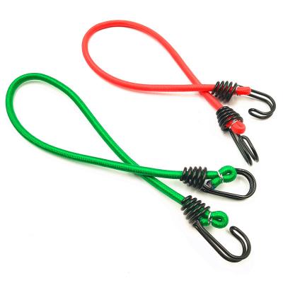 China Hot Selling Custom Colorful PP Rubber PP Bike Luggage Elastic Rope With Metal Hook for sale