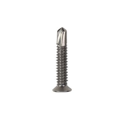 China 410 Flat Head Stainless Steel Individual Countersunk Drilling Screw Flat Countersunk Head for sale