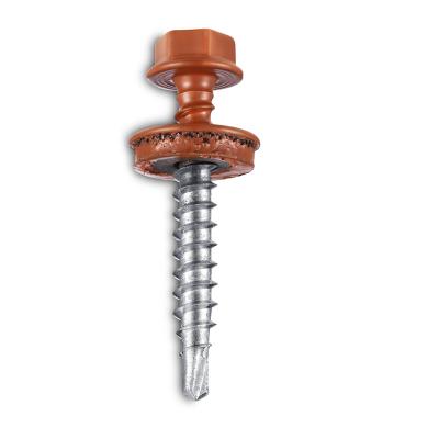 China Colorful Hexagon Head Hexagon Head Prepainted Self Drilling Screw for sale