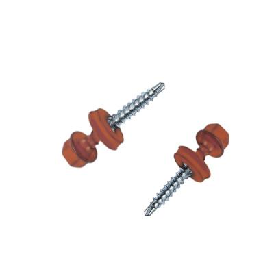 China Hexagon Head Pre Painted Lap Hex Head Self Drilling Roofing Construction Screws for sale