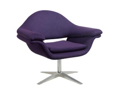 China Adjustable (height) Zebai Purple Comfortable Swivel Leisure Hotel Chair Cafeteria Bar Chair (ZB-B089) for sale