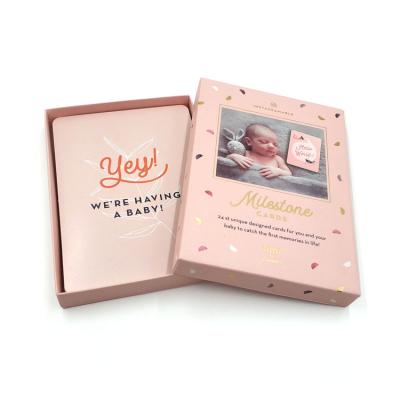 China Baby Shower Gifts Newborn Baby First Milestone Moments Cards for sale