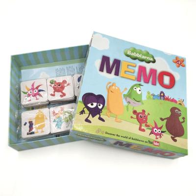 China Educational game for kids baby mix match color memory game animal study card for sale