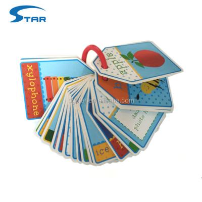 China Educational cards for kids alphabet preschool custom educational flash cards for kids for sale