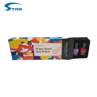 China Recyclable Coated Paper Type Custom Color Nail Polish Packaging Box for sale