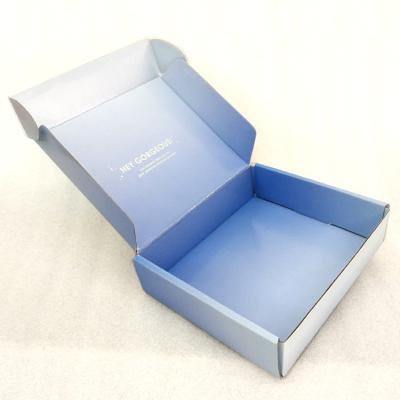 China Recyclable Double Side Printed Skin Care Shipping Boxes Logo Embossed Corrugated Packaging Mailer Box for sale