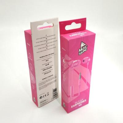 China Recyclable Custom Printed Cheap Retail Electronic Earphone Packaging Paper Box for sale