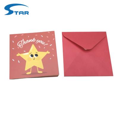 China Europe Custom Photo Gold Thank You Cards With Envelope for sale