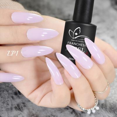 China Light Pink Nail Art Beauty Gel Nail Polish Cherry Blossom Strawberry Tones Hot Soak Off Art DIY Design Salon Manicure Lasting Romantic Gift for sale