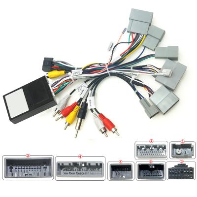 China ISO Wiring for HONDA Car 16 Pin Audio Wiring Harness with Canbus Box for Honda Civic CRV Breeze Aftermarket Stereo Installation Wire Adapter for sale