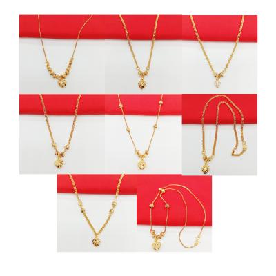 China 2021 FASHIONABLE Gold Plated Imitation Jewelry Hot Selling Imitation Jewelry 18k Gold New Design Women's Fashion Heart Gold Necklace Chain for sale