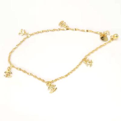 China FASHIONABLE Supply Anklets Factory Price Top Selling Braclet 24k Gold Anklets For Women for sale