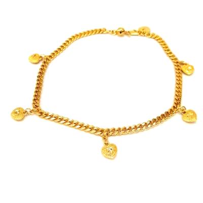 China FASHIONABLE hot sale quality customize gold anklet chain 24k gold women anklets for sale